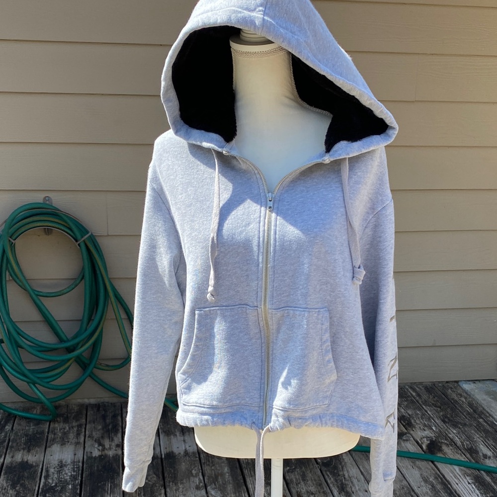 Gray PINK by Victoria’s Secret hooded jacket